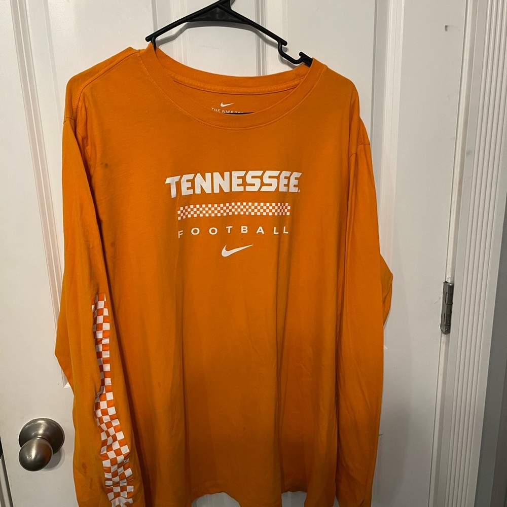 Nike Tennessee Football Long Sleeve Tee in Orange with White Accents